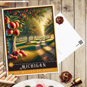 Michigan   Hyper-Realistic State Postcard