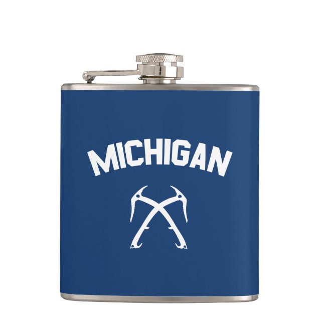 Michigan Ice Climbing Hip Flask (Front)