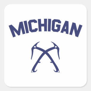 Michigan Ice Climbing Square Sticker
