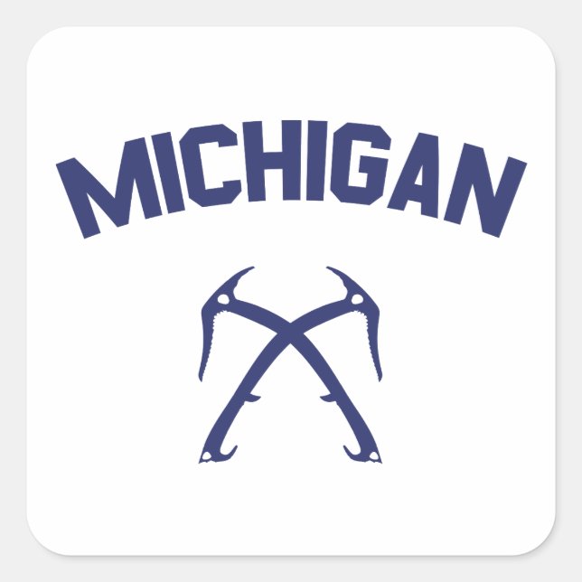 Michigan Ice Climbing Square Sticker (Front)