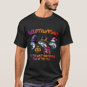 Michigan Ice Fishing State Map T-Shirt