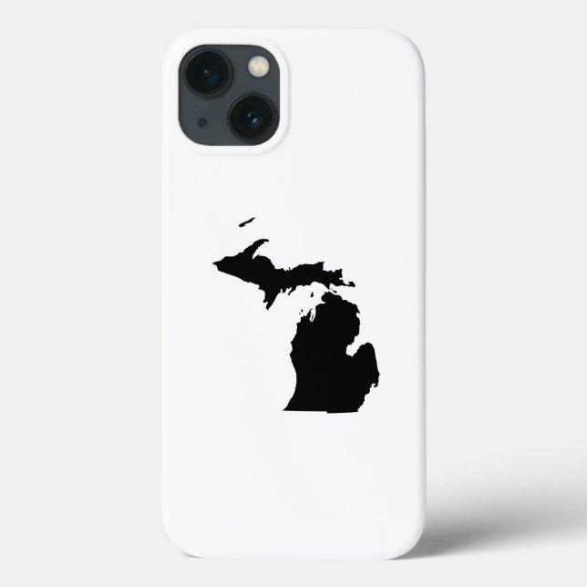 Michigan in Black and White Case-Mate iPhone Case (Back)