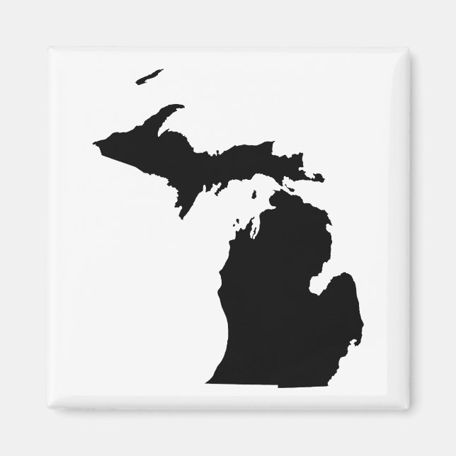 Michigan in Black and White Magnet (Front)