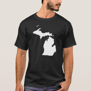 Michigan in White and Black T-Shirt