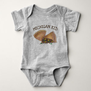 Michigan Kid Upper Peninsula Pasty Meat Pie Foodie Baby Bodysuit