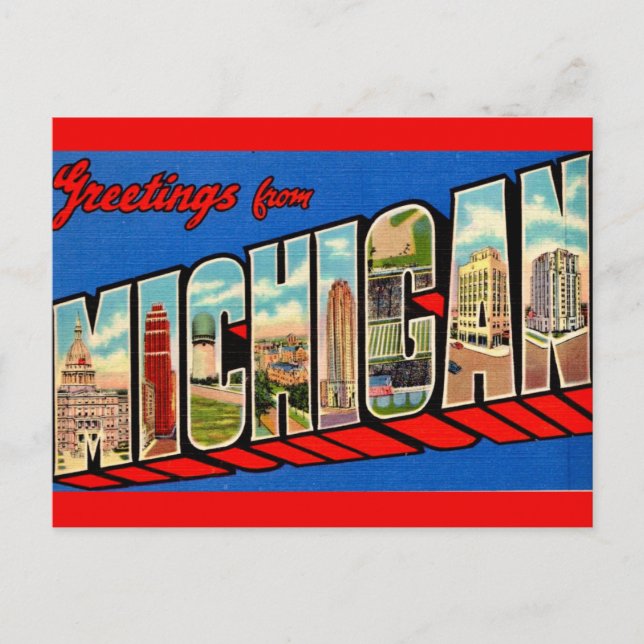 Michigan Landmarks Postcard (Front)