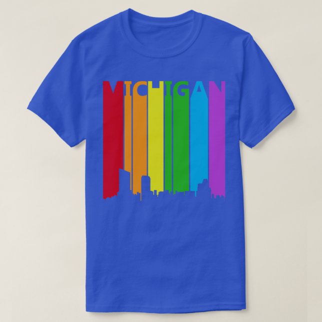 Michigan LGBT Gay Pride  T-Shirt (Design Front)