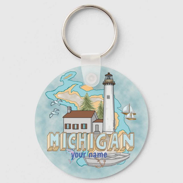 Michigan Lighthouse keychain (Front)