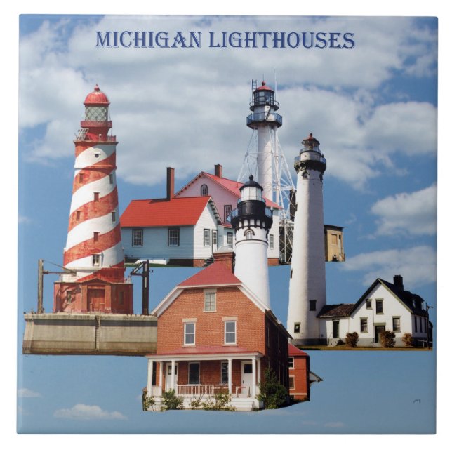 Michigan Lighthouses tile (Front)