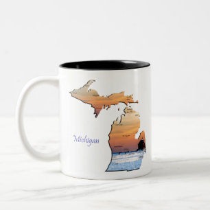 Michigan Love Two-Tone Coffee Mug