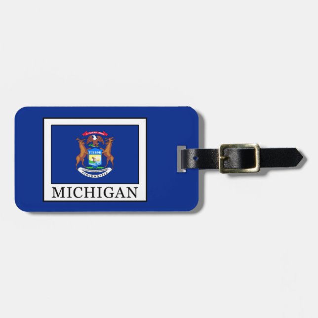 Michigan Luggage Tag (Front Horizontal)