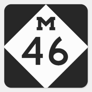 Michigan M-46 Square Sticker