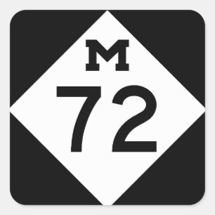 Michigan M-72 Square Sticker