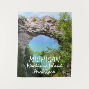 Michigan Mackinac Island Arch Rock Tapestry