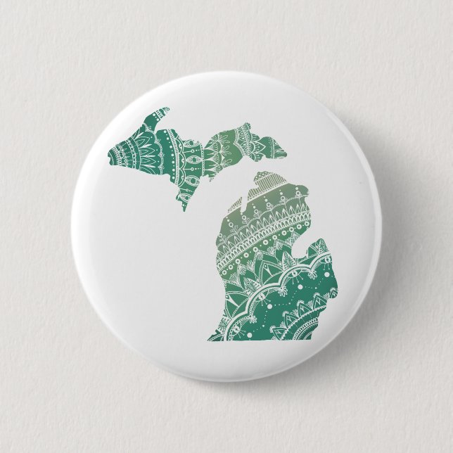 Michigan Mandala By Megaflora Design 6 Cm Round Badge (Front)