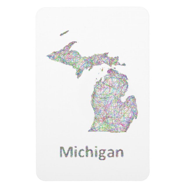 Michigan map magnet (Vertical)