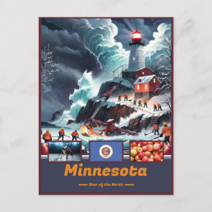 Michigan Marvels & Motto Postcard