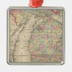 Michigan Metal Tree Decoration