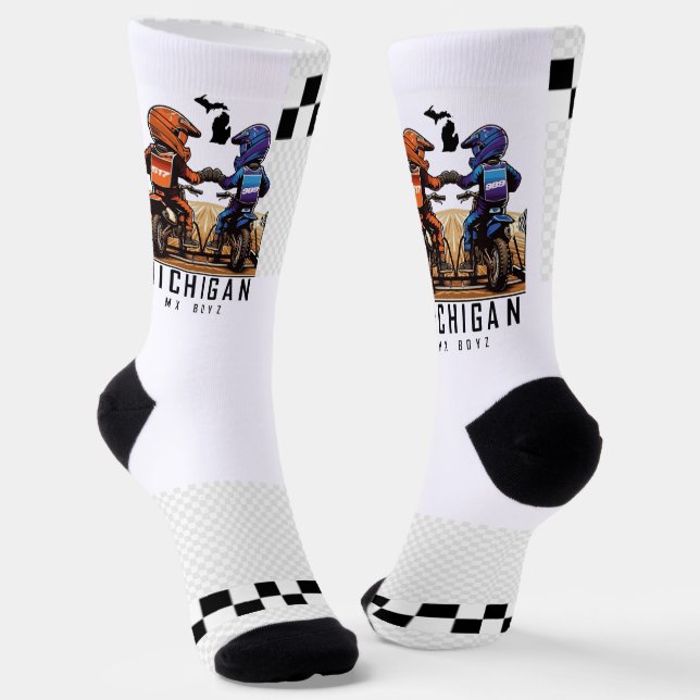 Michigan MX Boyz Socks (Angled)