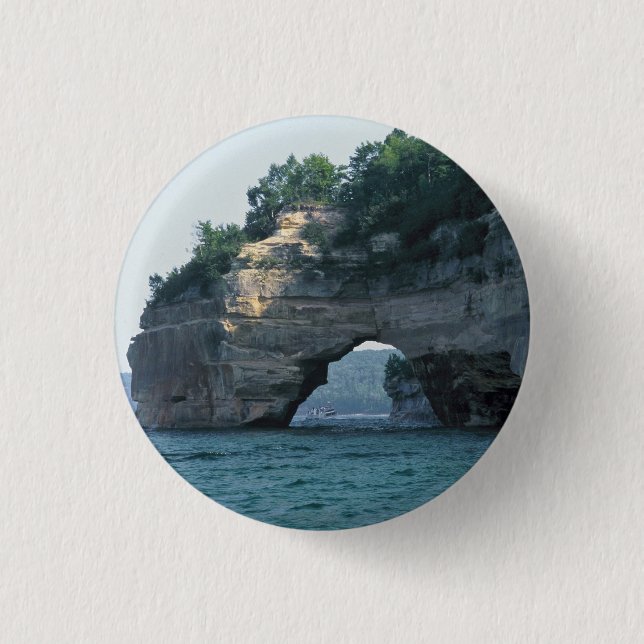 Michigan Petit Portal Geology Photo 3 Cm Round Badge (Front)