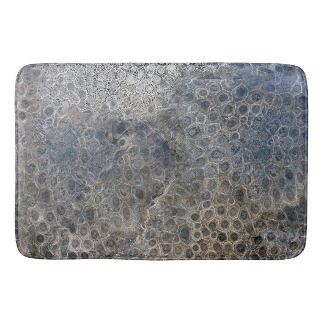 Michigan Petoskey Stone Pattern Bath Mat (Front)