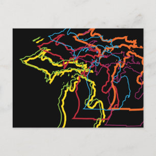 michigan pride blur postcard