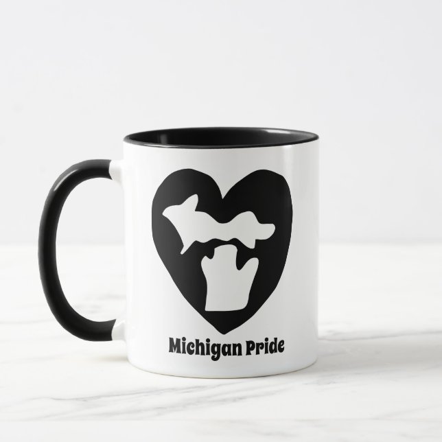 Michigan Pride Heart Mug (Left)