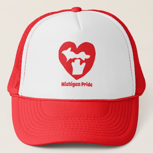 Michigan Pride Heart Trucker Hat (Front)