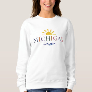 Michigan Rainbow Text T-shirt Sweatshirt