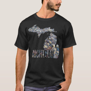 Michigan Rock Beach Lake State MI Geology  T-Shirt