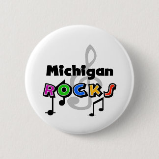 Michigan Rocks 6 Cm Round Badge