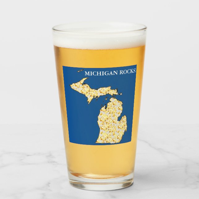 MICHIGAN ROCKS GLASS (Front Filled)