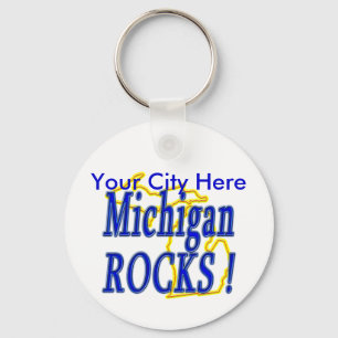 Michigan Rocks ! Key Ring