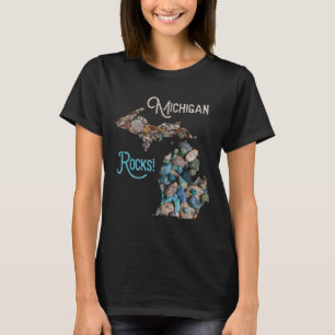 Michigan Rocks Petoskey Stone Hunting Tee Great La