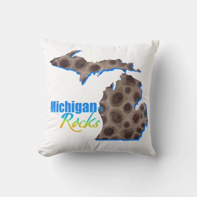 Michigan rocks | Petoskey stone pattern     Cushion (Front)
