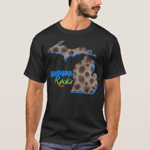Michigan rocks   Petoskey stone pattern  T-Shirt