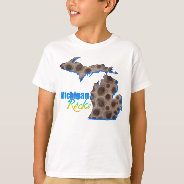 Michigan rocks | Petoskey stone pattern    T-Shirt (Front)