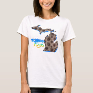 Michigan rocks   Petoskey stone pattern   T-Shirt