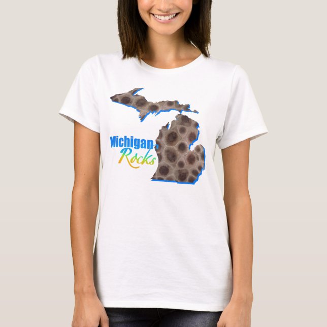 Michigan rocks | Petoskey stone pattern   T-Shirt (Front)