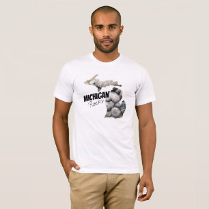 Michigan Rocks Saying Silhouette Petoskey Stones T-Shirt
