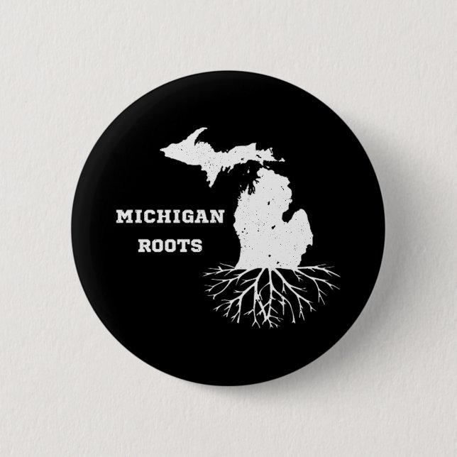 Michigan Roots 6 Cm Round Badge (Front)