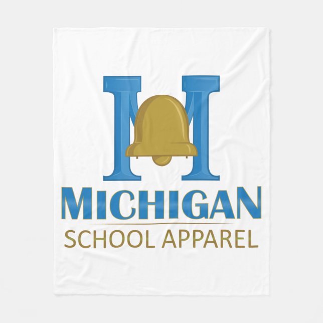 Michigan School Apparel Fleece Blanket (Front)