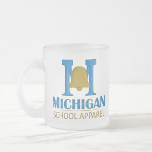 Michigan School Apparel Frosted Glass Coffee Mug