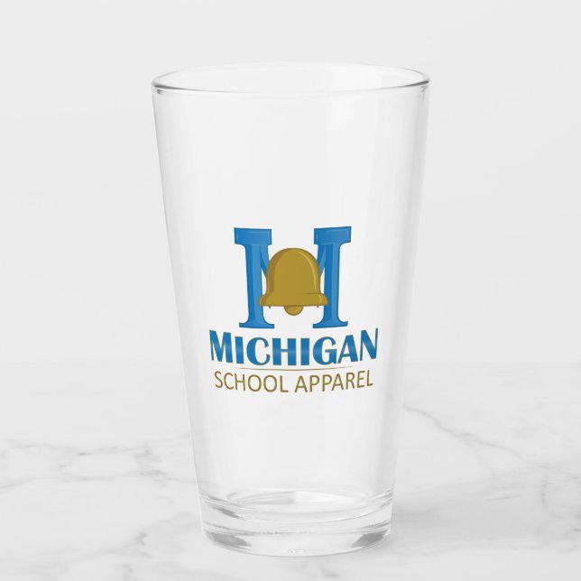 Michigan School Apparel Glass (Front)