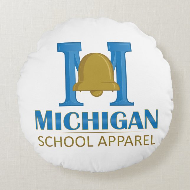 Michigan School Apparel Round Cushion (Front)