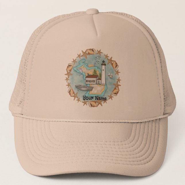 Michigan Shells Lighthouse  hat (Front)