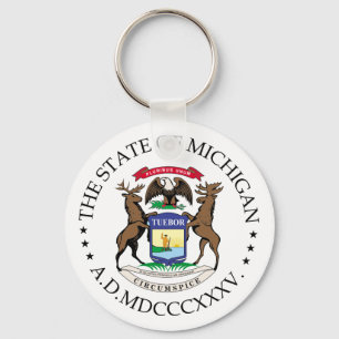 Michigan sign key ring
