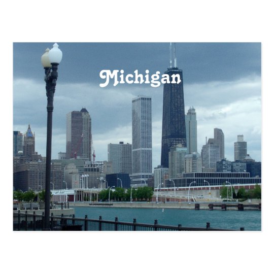 Michigan Skyline Postcard