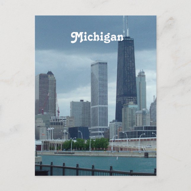 Michigan Skyline Postcard (Front)