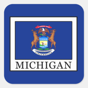 Michigan Square Sticker